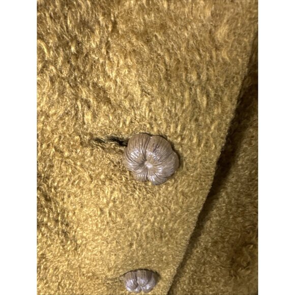 Vintage 1960s Mayfair Garment Montreal Bouclé Wool Coat Brown XL Mid Century - Picture 3 of 10